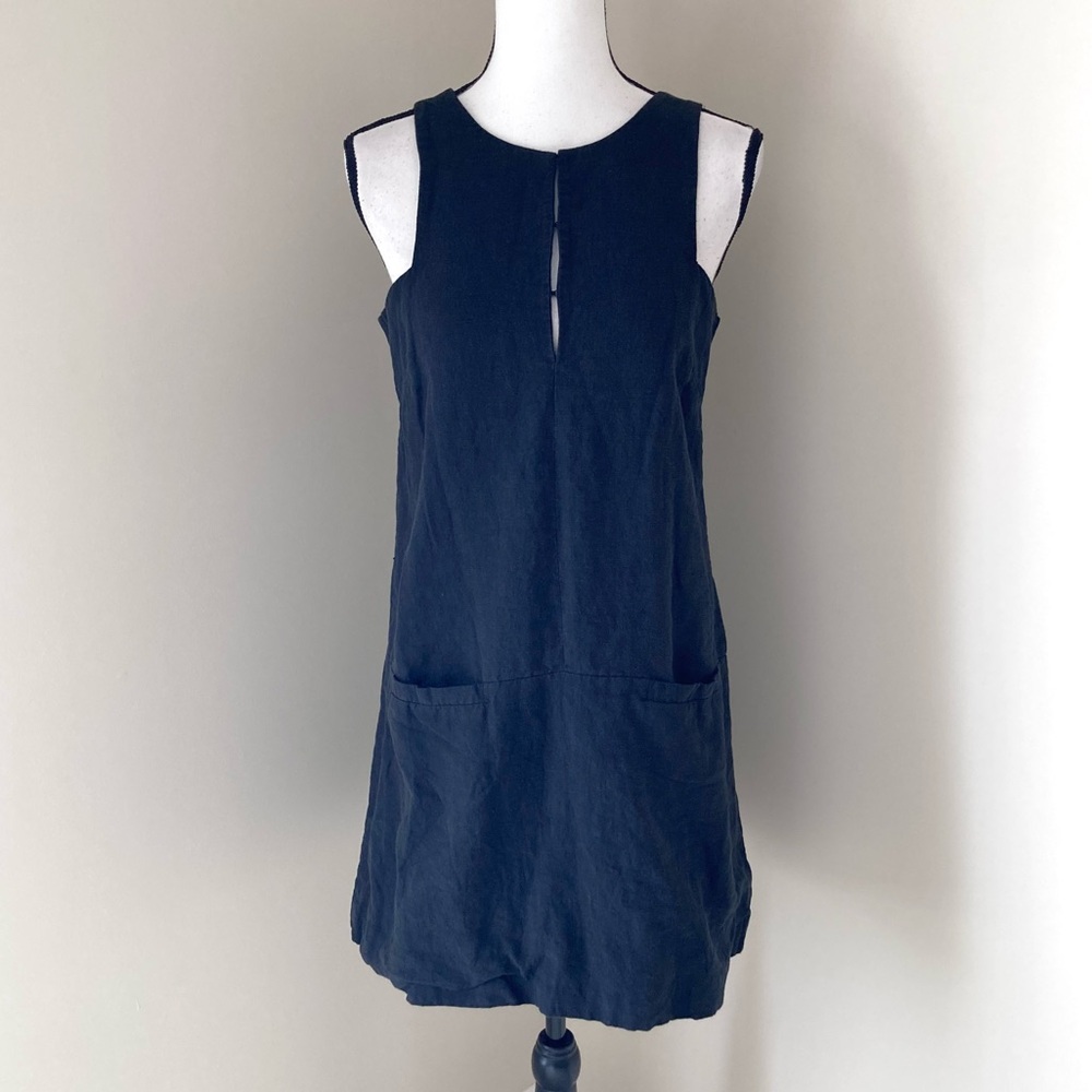Emerson Fry A LINE MOD DRESS - BLACK LINEN Size S - Picture 4 of 11